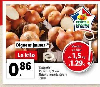 Oignons jaunes