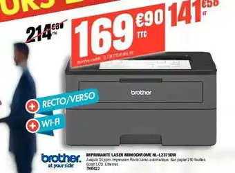 Plein ciel Imprimante laser monochrome brothe offre