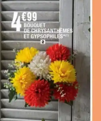 Bouquet De Chrysanthemes Et Gypsophiles