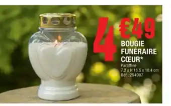 Bougie Funéraire Coeur