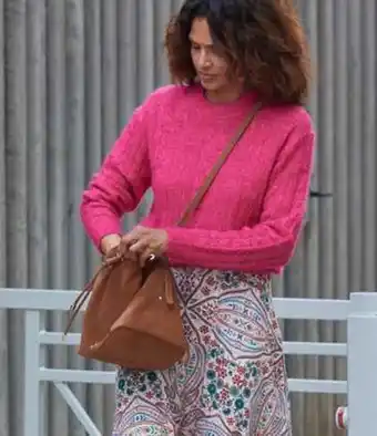 Sac bourse femme croûte de cuir