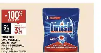 Spar Tablettes lave-vaisselle all in 1 max finish powerball offre