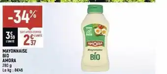 Spar Mayonnaise bio amora offre