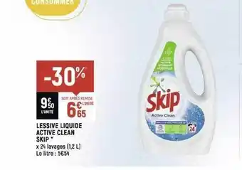 Spar Lessive liquide active clean skip offre