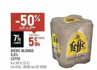 Spar Bière blonde 6,6% leffe offre