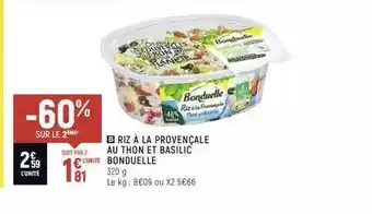 Spar Riz à la provençale au thon et basilic bonduelle offre