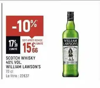Spar Scotch whisky 40% vol. willilam lawson's offre