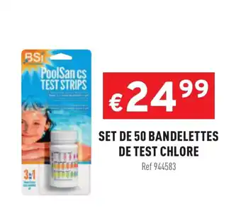 Set de 50 bandelettes de test chlore