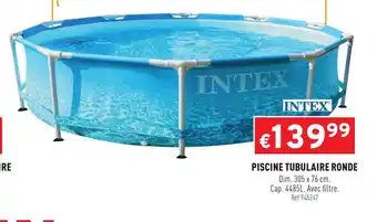 Trafic Piscine tubulaire ronde offre