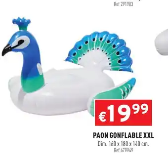 Trafic Paon gonflable XXL offre