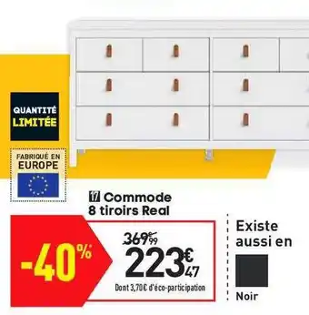 Conforama Commode 8 Tiroirs Real offre