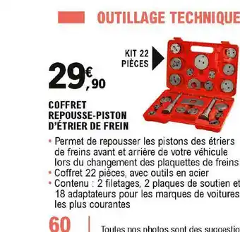 E.Leclerc L'Auto Coffret Repousse-piston D'étrier De Frein offre