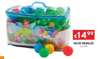 Trafic Sac de 100 balles offre