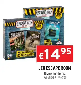 Trafic Jeu escape room offre