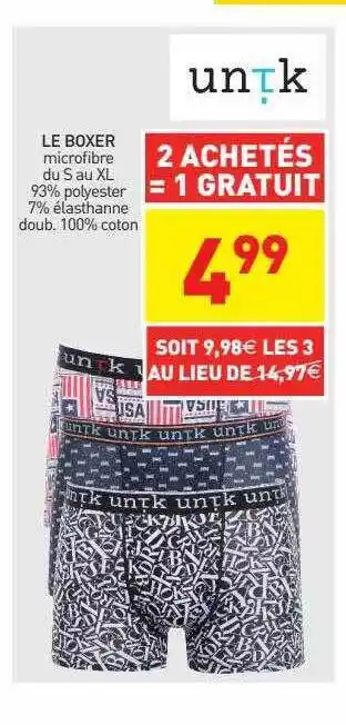 Stokomani Le boxer unik offre