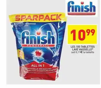 Stokomani Les 100 tablettes lave vaisselle finish offre