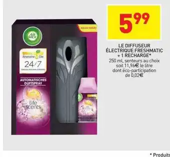 Stokomani Le diffuseur électrique freshmatic + 1 recharge air wick offre