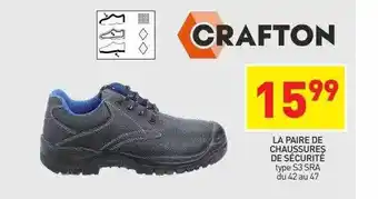 Stokomani La paire de chaussures de sécurité crafton offre
