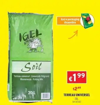 Trafic Terreau Universel offre