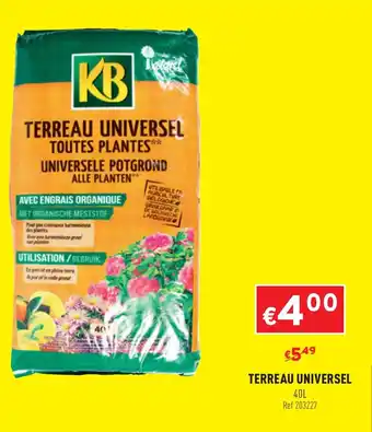 Trafic Terreau Universel offre