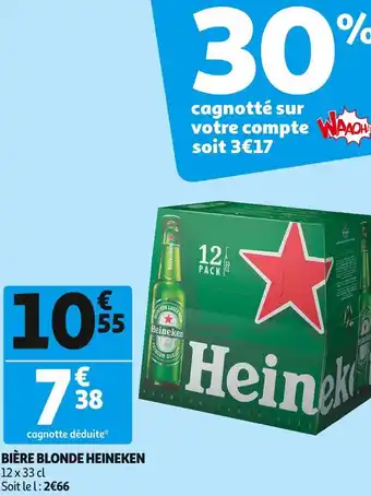 Auchan Heineken bière blonde offre