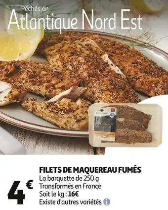 Auchan Filets de maquereau fumés offre