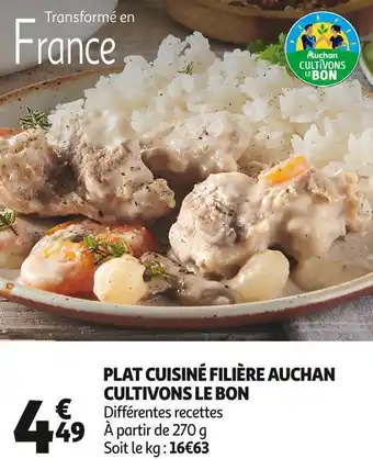 Auchan Filière auchan cultivons le bon plat cuisiné offre