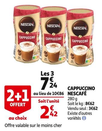 Auchan Nescafé cappuccino offre
