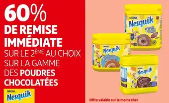 Auchan Nesquik bon plan sur la gamme des poudres chocolatées de la marque nesquik offre