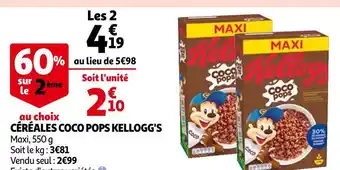 Auchan Kellogg's céréales coco pops offre