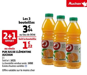 Auchan Auchan pur jus de clémentine offre