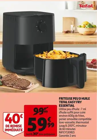 Auchan Tefal friteuse peu d'huile easy fry essential offre