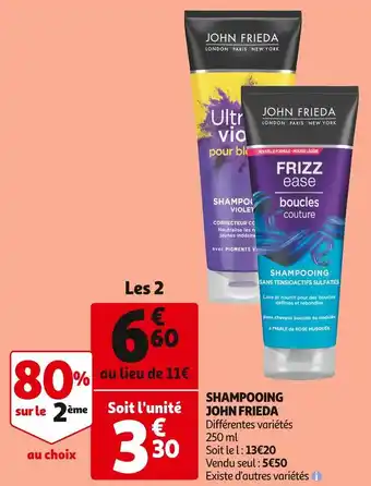 Auchan John frieda shampooing offre
