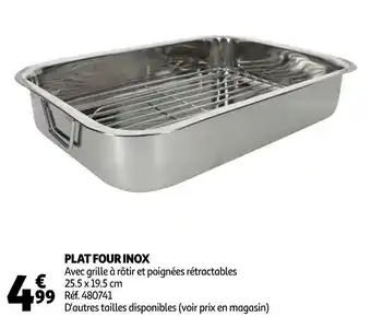 Auchan Plat four inox offre