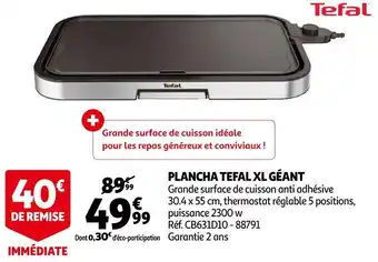 Auchan Tefal plancha xl géant offre