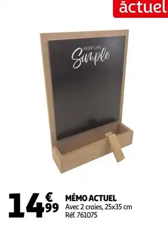 Auchan Actuel mémo offre