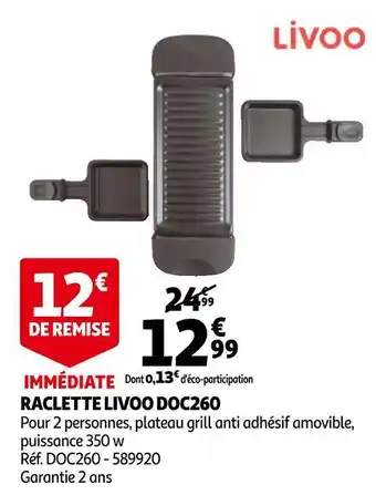 Auchan Livoo raclette doc260 offre