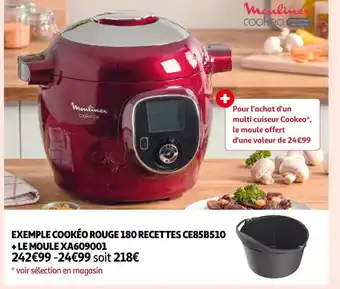 Auchan Moulinex cookéo rouge 180 recettes ce85b510 offre