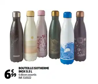 Auchan Bouteille isotherme inox 0.5 l offre