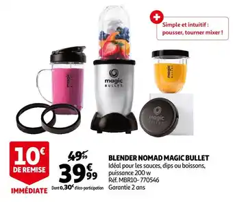 Auchan Blender nomad magic bullet offre