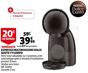 Auchan Dolce gusto espresso multiboissons dolce offre