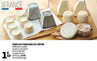 Auchan Foire aux fromages de chèvre offre