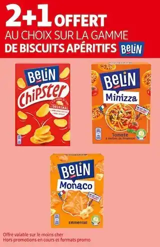 Auchan Belin bon plan sur la gamme de biscuits apéritifs belin offre