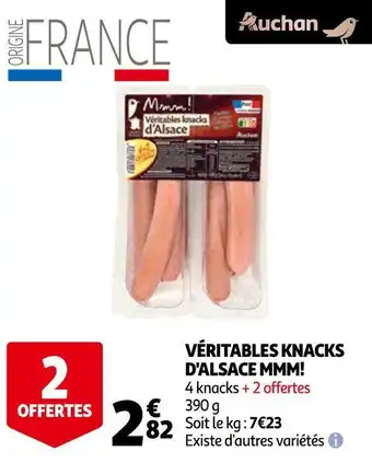 Auchan Auchan véritables knacks d'alsace mmm! offre