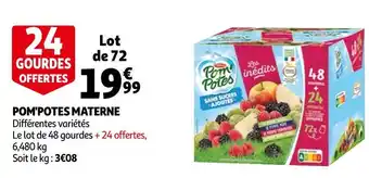 Auchan Materne pom'potes materne offre