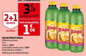 Auchan Pago jus de fruits offre