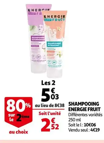 Auchan Energie fruit shampooing offre