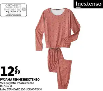 Auchan In extenso pyjama femme offre