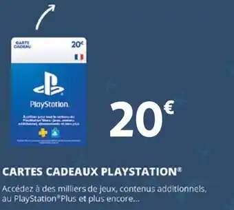 Auchan Playstation cartes cadeaux playstation offre