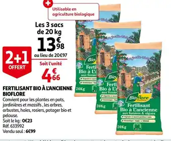 Auchan Bioflore fertilisant bio à l'ancienne offre